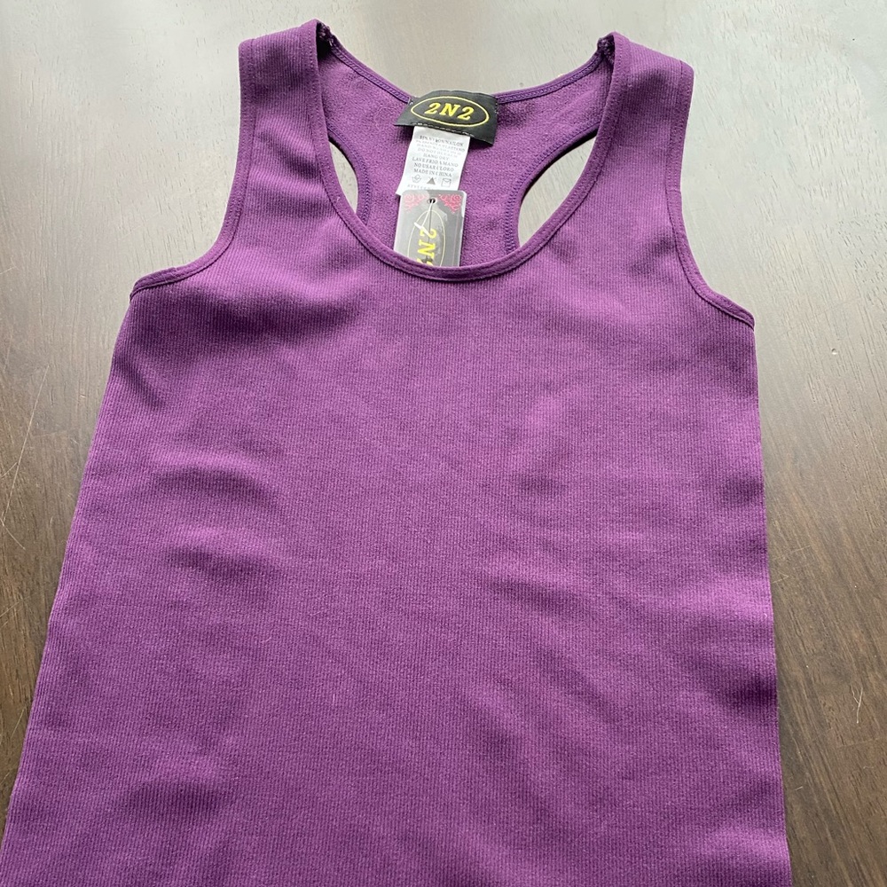 Purple racer back tank